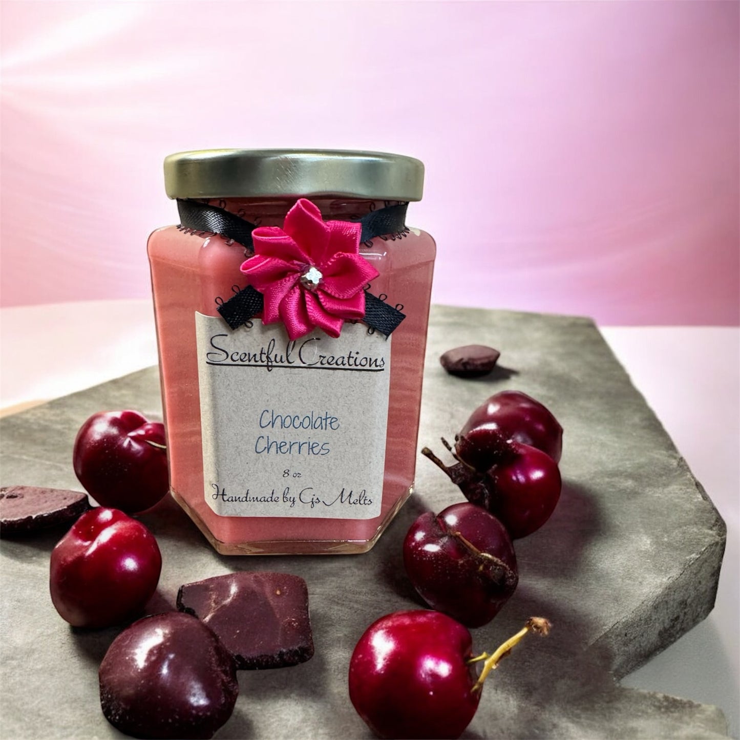 Chocolate Cherries 8 oz Candle.